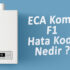 ECA Kombi F1 hata kodu açıklaması ve çözümü